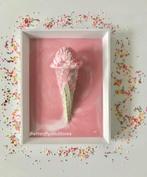 Uniek 3D IJshoorn ijs ijsje roze wit lijstje cadeau Epoxy, Ophalen