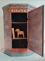 Antieke Dalarna hoekkast uit 1814 (REA €135,-), Antiek en Kunst, Ophalen