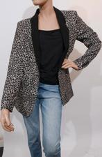 ALIX THE LABEL leopard blazer maat M ZGAN, Maat 38/40 (M), Alix the label, Bruin, Ophalen of Verzenden