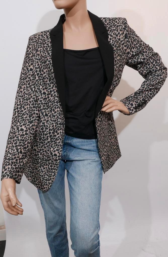 ALIX THE LABEL leopard blazer maat M ZGAN, Kleding | Dames, Jasjes, Kostuums en Pakken, Zo goed als nieuw, Jasje, Maat 38/40 (M)