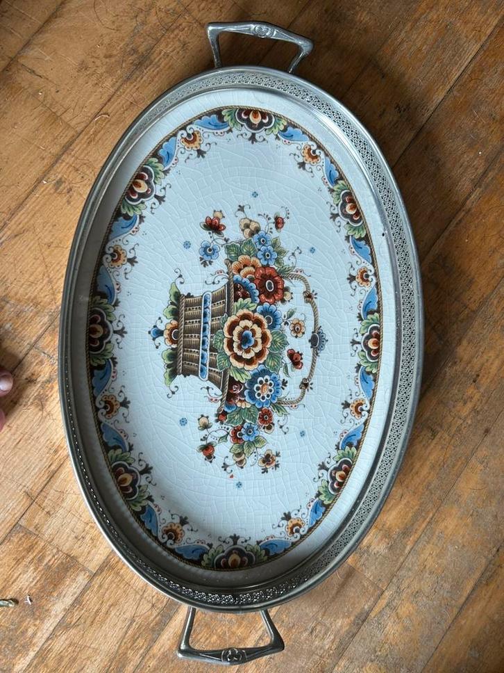 Westraven Edeltin Dienblad, Huis en Inrichting, Woonaccessoires | Dienbladen, Zo goed als nieuw, Hout, Ophalen of Verzenden