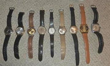 Verzameling mechanische en automatische horloges vintage beschikbaar voor biedingen