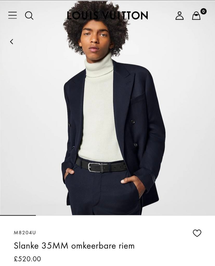 Louis Vuitton riem 120/48, Huis en Inrichting, Ophalen of Verzenden