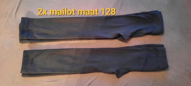 2x mailot zonder voet, Kinderen en Baby's, Kinderkleding | Maat 128, Zo goed als nieuw, Jongen of Meisje, Broek, Ophalen of Verzenden