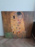 Canvas "De kus" van Gustav Klimt 90cm bij 90cm, Ophalen