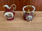 Limoges Miniatuur Theepot & Melkkan Set Porselein Frankrijk, Ophalen of Verzenden