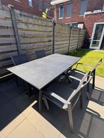 5-delige tuinset 160 x 90cm, Ophalen, Zo goed als nieuw, Rechthoekig, Rvs