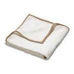IKEA witte gebreid baby kinder dekentje bruine bies 85x115, Eenpersoons, Wit, Ophalen of Verzenden, Deken of Dekbed