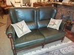 klassieke leren bank, 2 fauteuils, Huis en Inrichting, Fauteuils, Ophalen, 75 tot 100 cm