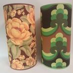 Lampenkappen extra hoog retro vintage groen bruin geel, Rond, Nieuw, Ophalen of Verzenden, Bruin