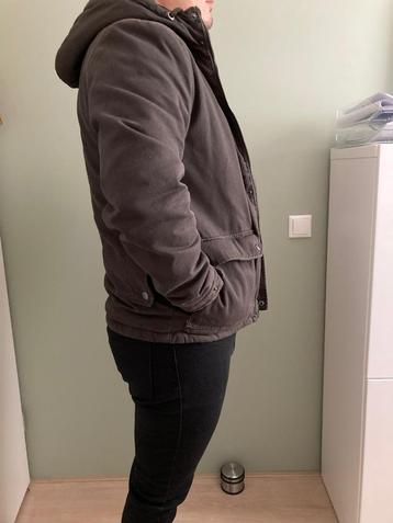 Winterjas heren groen met capuchon - maat L beschikbaar voor biedingen