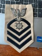 WO2 Amerikaans Navy Quartermaster Chief Petty Officer Patch, Verzamelen, Amerika, Verzenden, Marine, Embleem of Badge
