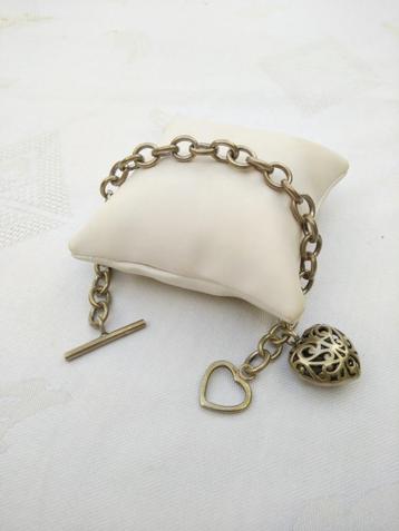 zilveren ARMBAND (925) 20 cm, met hart-hanger  beschikbaar voor biedingen