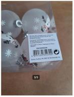 Kerstballen met sneeuwpop, licht wit, Diversen, Kerst, Evora, Onbekend, Nieuw, Ophalen of Verzenden