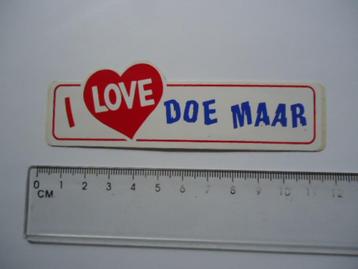 sticker oud LOVE DOE MAAR pop band muziek popmuziek retro beschikbaar voor biedingen