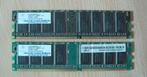 2 NANYA  PC3200  512 MB DDR  400 Mhz, Computers en Software, RAM geheugen, Ophalen of Verzenden, DDR, Desktop, Gebruikt