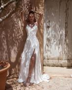 Trouwjurk met split maat 40, Ophalen of Verzenden, Zo goed als nieuw, Wit, Trouwjurk