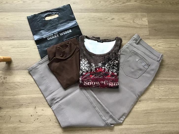 GERRY WEBER!LúxeTop 42/44&Col&EMILIA LAY!LúxeJeans Sámen:, Kleding | Dames, Dames-kledingpakketten, Zo goed als nieuw, Maat 42/44 (L)
