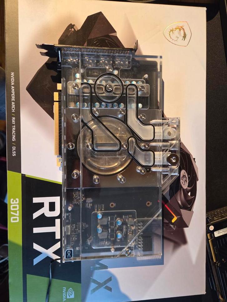 MSI RTX 3070 Suprim X - Watergekoeld / origineel, Computers en Software, Videokaarten, Gebruikt, Nvidia, PCI-Express 4.0, GDDR6