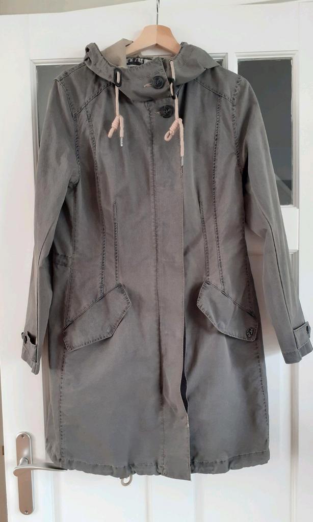 Giacomo The Jacket halflange tussen jas maat XL = L, Kleding | Dames, Jassen | Zomer, Gedragen, Maat 42/44 (L), Groen, Ophalen of Verzenden