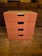Ikea Stuva ladekast met roze frontjes, Gebruikt, Ophalen of Verzenden, 3 of 4 laden, Minder dan 100 cm