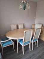 Eettafel + stoelen, Huis en Inrichting, Tafels | Eettafels, 100 tot 150 cm, 150 tot 200 cm, Gebruikt, Rechthoekig