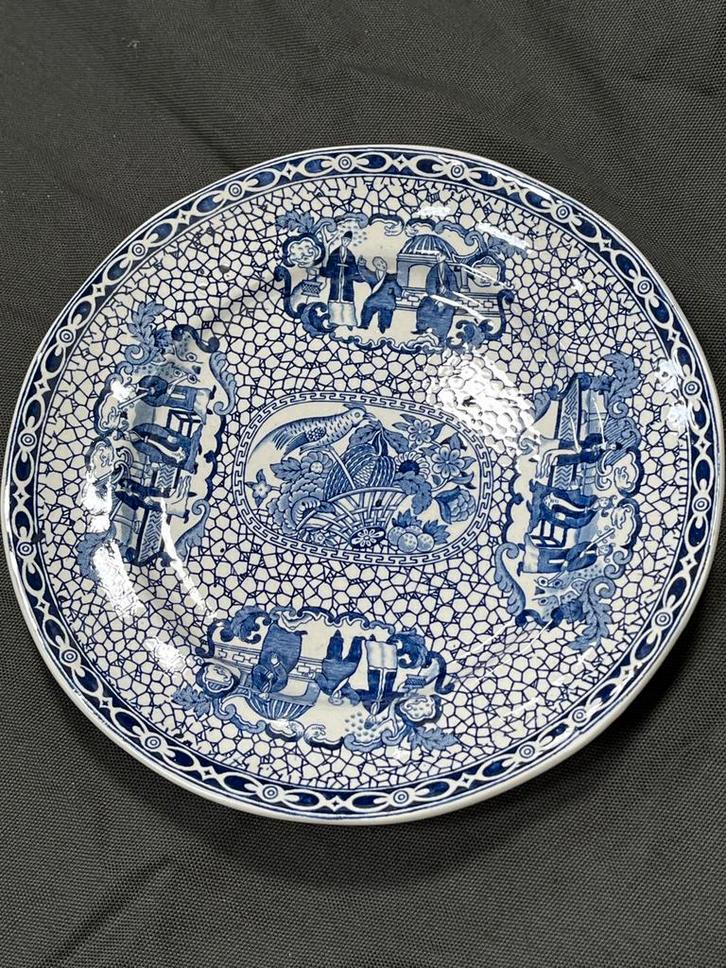 Antiek Bord - William Adams Chinese Bird Patroon, Antiek en Kunst, Antiek | Wandborden en Tegels, Ophalen of Verzenden