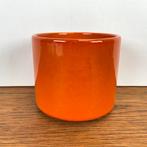 Vintage oranje bloempotje, Ophalen of Verzenden