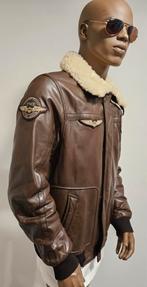 PME Legend buffel leren Hudson Bomber piloten jas (XL) bruin, Bruin, Maat 56/58 (XL), Ophalen of Verzenden, Zo goed als nieuw