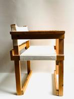 Brutalist pine stoel , jaren 70, Huis en Inrichting, Stoelen, Ophalen, Hout, Bruin, Eén