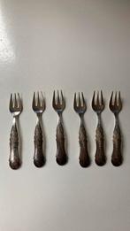 6 Biedermeijer verzilverde gebakvorkjes, Antiek en Kunst, Ophalen of Verzenden