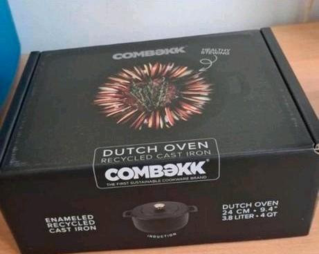 Combekk Dutch Oven 24cm - Nieuw in doos!, Huis en Inrichting, Keuken | Potten en Pannen, Nieuw, Kookpan of Snelkookpan, Gietijzer