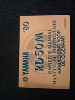 Yamaha RD50M Brommerboekje / Eigenaarsboekje, Ophalen of Verzenden