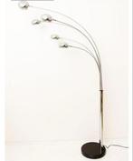 Vintage booglamp Vloerlamp met Vijf Lampenkappen, Ophalen, Zo goed als nieuw, Metaal, 150 tot 200 cm