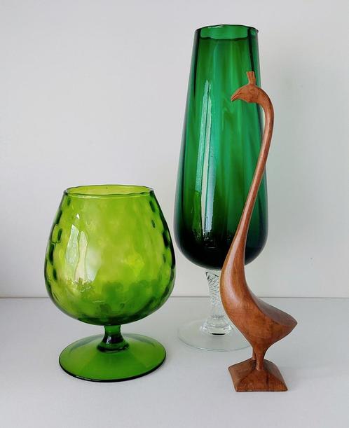 Vintage Empoli Italy glas, Antiek en Kunst, Antiek | Glas en Kristal, Ophalen of Verzenden