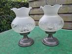 Vintage Glazen Hurricane Kaarsenhouders - Set van 2, Ophalen of Verzenden, Glas