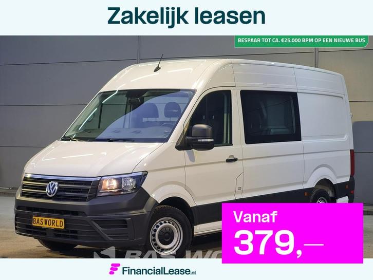 Volkswagen Crafter 102pk Dubbel Cabine L3H3 Trekhaak Navi Ai, Auto's, Bestelauto's, Bedrijf, Lease, Financial lease, Achteruitrijcamera