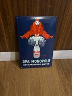 Spa Monopole Emaille Bord - Vintage Reclame, Verzamelen, Merken en Reclamevoorwerpen, Ophalen of Verzenden, Zo goed als nieuw