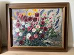 Peter van den Braken prachtig groot schilderij bloemen, Antiek en Kunst, Ophalen