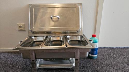Buffetwarmer / Bain Maria - 4 Bakken RVS, Huis en Inrichting, Keuken | Keukenbenodigdheden, Gebruikt, Ophalen of Verzenden