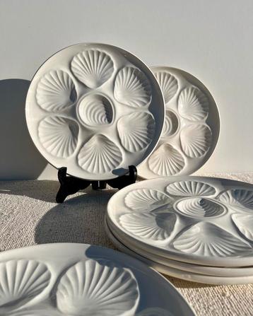 Vintage franse oesterborden per stuk kerstcadeau keramiek beschikbaar voor biedingen