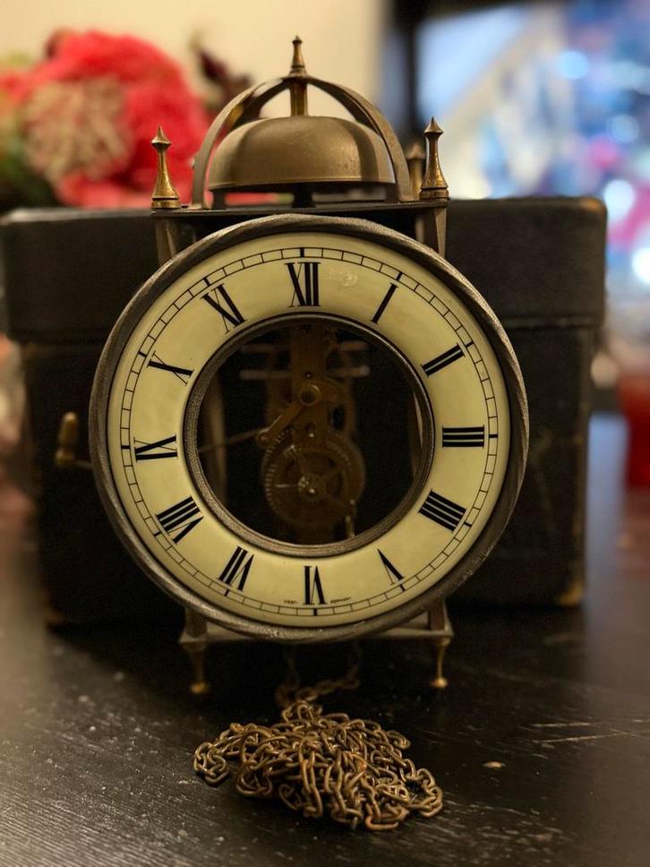 Antieke Skeletklok - Duitsland, Antiek en Kunst, Antiek | Klokken, Ophalen of Verzenden