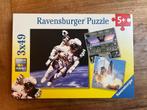 3 x Astronaut/Raket Puzzel Ravensburger 5+jaar, Ophalen, 10 tot 50 stukjes, Zo goed als nieuw, 4 tot 6 jaar
