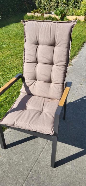 4 Le SUD Tuinstoelkussens - Taupe - Nieuw beschikbaar voor biedingen