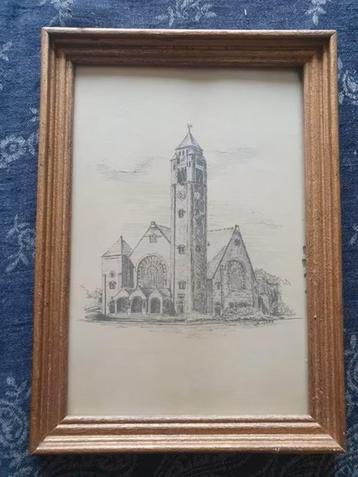 tekening Alphen aan den Rijn Adventskerk Th v d Zee beschikbaar voor biedingen