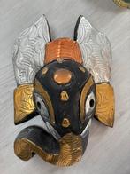 Houten Ganesha decoratie masker uit Nepal, Antiek en Kunst, Ophalen of Verzenden