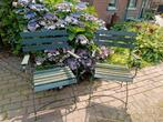 Antieke tuinstoelen met mooi smeedijzer, Tuin en Terras, Tuinstoelen, Ophalen, Gebruikt