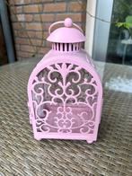 Roze Windlichthouder, Overige kleuren, Ophalen of Verzenden, Zo goed als nieuw, Metaal