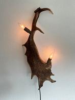 Geweienlamp.lamp.wandlamp.geweien.edelhert.damhert.brocante., Ophalen of Verzenden, Zo goed als nieuw