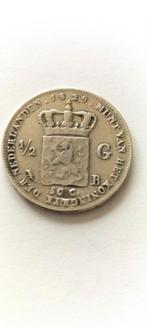 Zeer zeldzame zilveren halve gulden 1829 - Koning Willem I, ½ gulden, Zilver, Ophalen of Verzenden, Koning Willem I